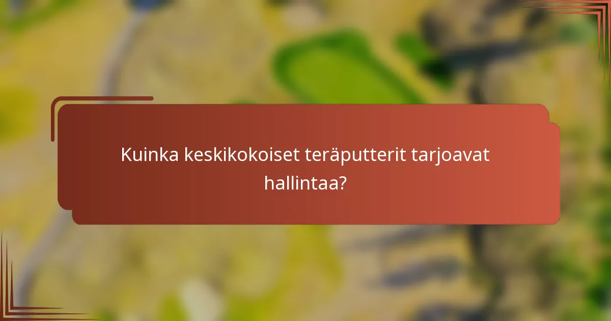 Kuinka keskikokoiset teräputterit tarjoavat hallintaa?