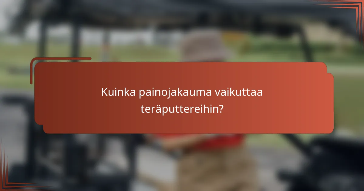 Kuinka painojakauma vaikuttaa teräputtereihin?