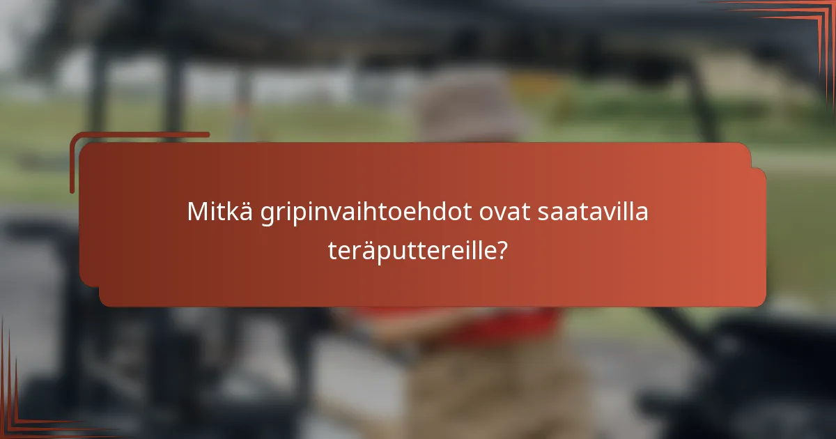 Mitkä gripinvaihtoehdot ovat saatavilla teräputtereille?